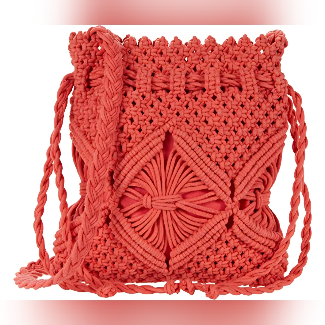 Nanette Lepore Macrame Crochet Crossbody Handbag